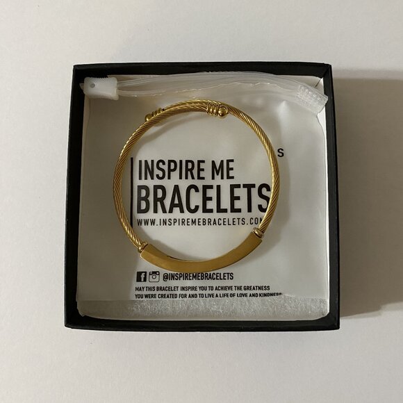 Inspire Me "She Believe She Could So She Did" Gold Bracelet - Picture 4 of 5